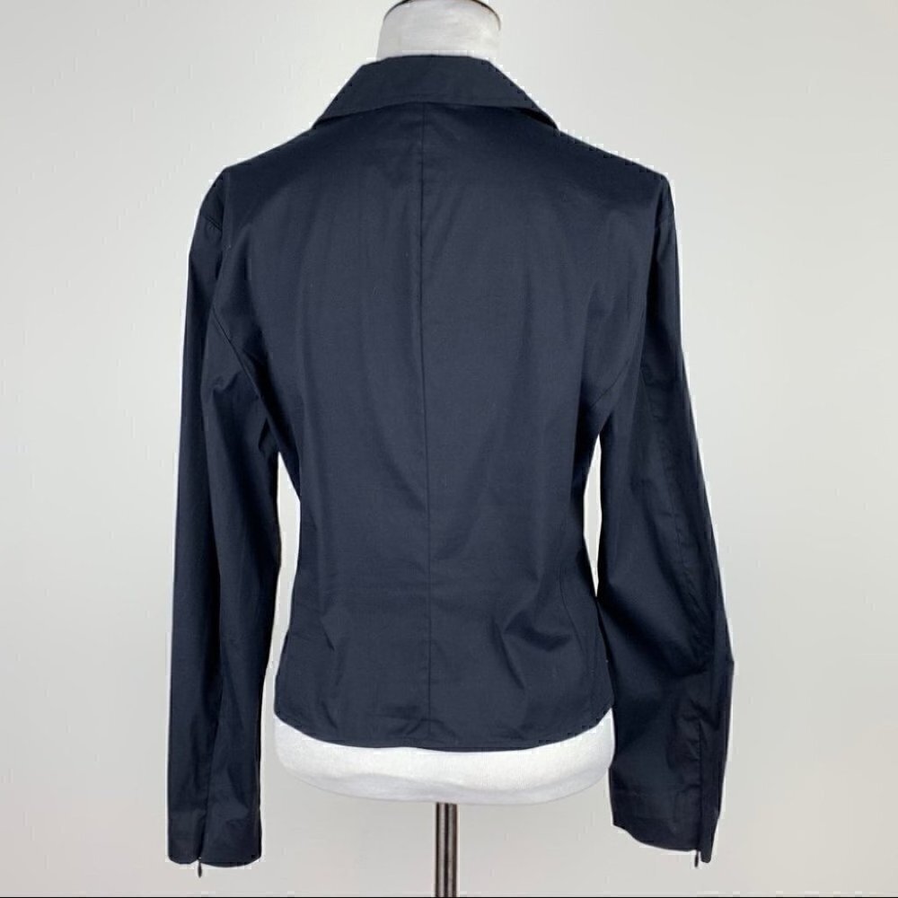CK Calvin Klein womens light double zip down black Italian jacket Y2k 90s - Picture 5 of 12
